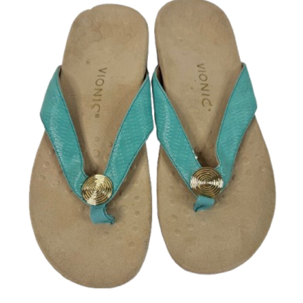 Vionic Teal Hilda Thong Sandals